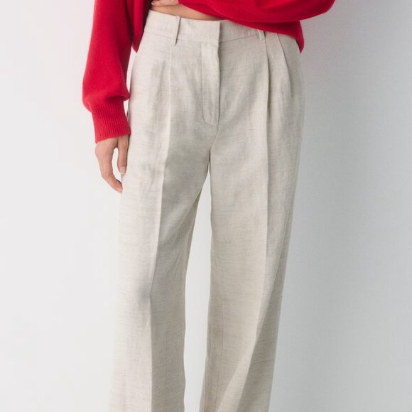 Aritzia | The Effortless Pant - CruiseLinen (Natural Ecru) - Picture 1 of 3